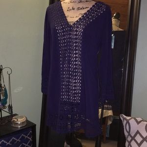 Swim Coverup with Crochet Detail